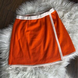 Urban Outfitters Bright Orange Skirt with White Accents S
